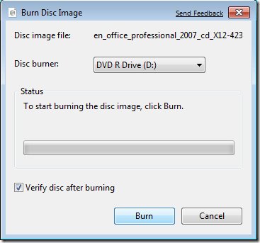 Burn File ISO Pada Windows 7 Image