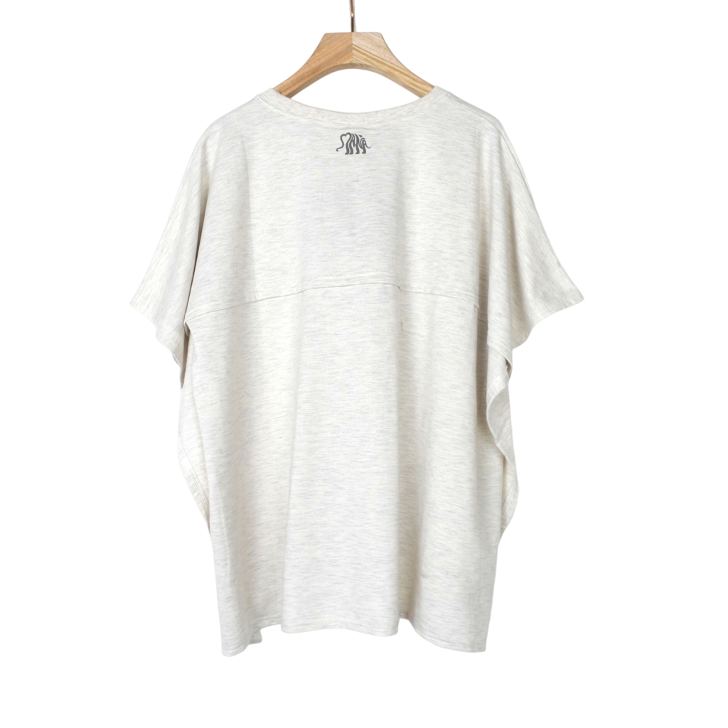 4カラー - マナスリットT #A235 - Tシャツ - コットン・麻 ブラック