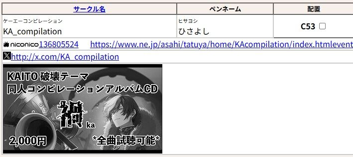 VOCALOID KAITO 非公式コンピレーションアルバム 「禍」