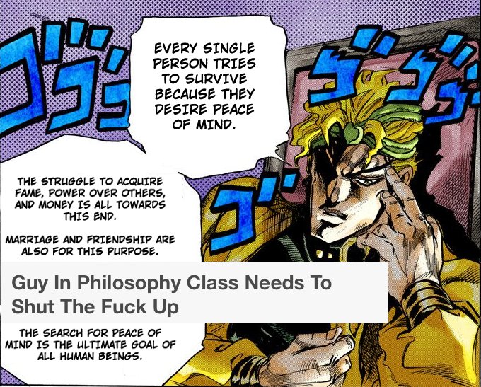 dio took philosophy once