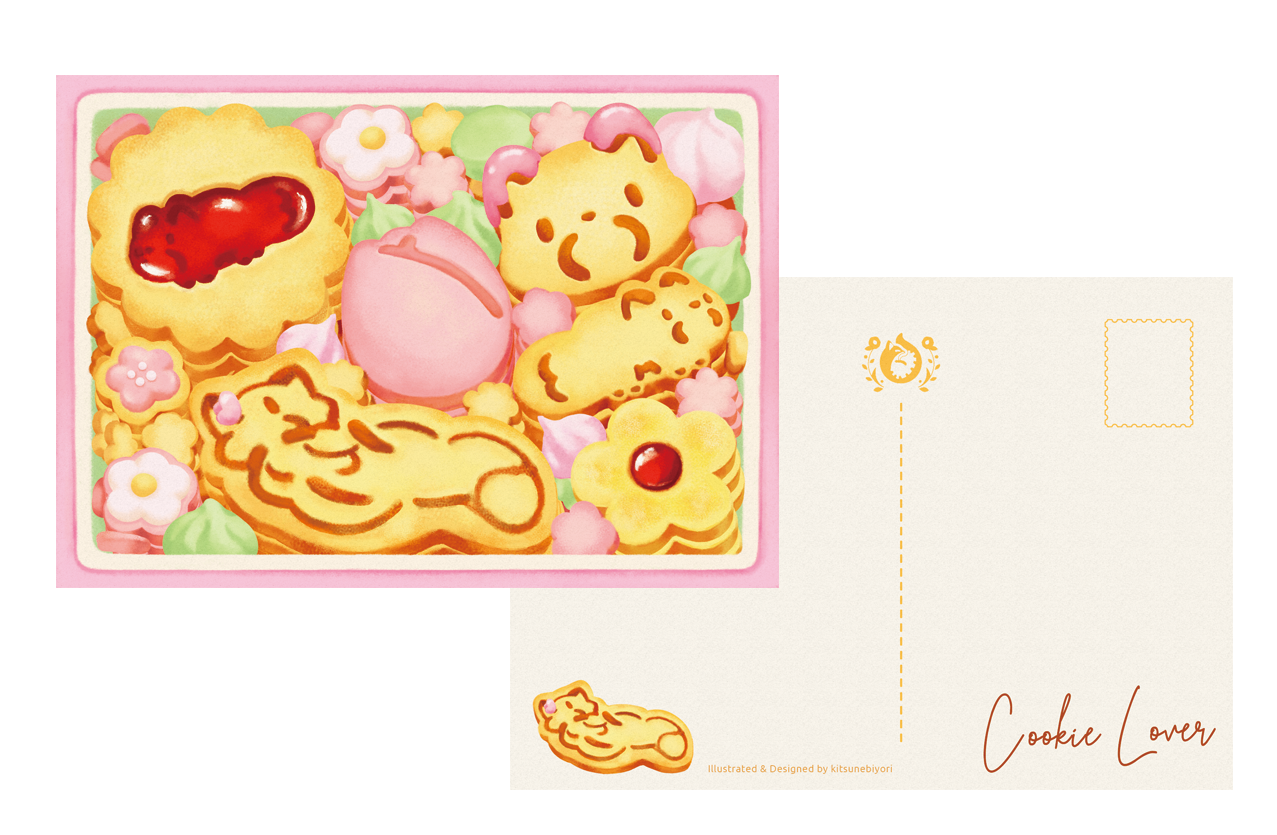 | Cookie Lover | Cookie Box Postcard Set - การ์ด/โปสการ์ด - กระดาษ สีส้ม