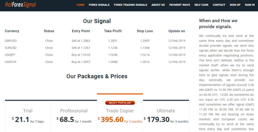 Hotforexsignal Get Accurate Forex Signals Service Via Hot Forex - 