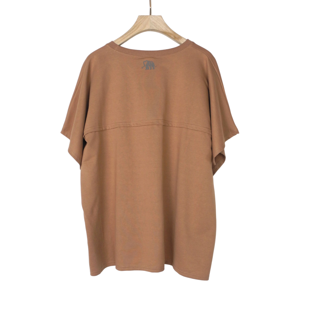 4カラー - マナスリットT #A235 - Tシャツ - コットン・麻 ブラック