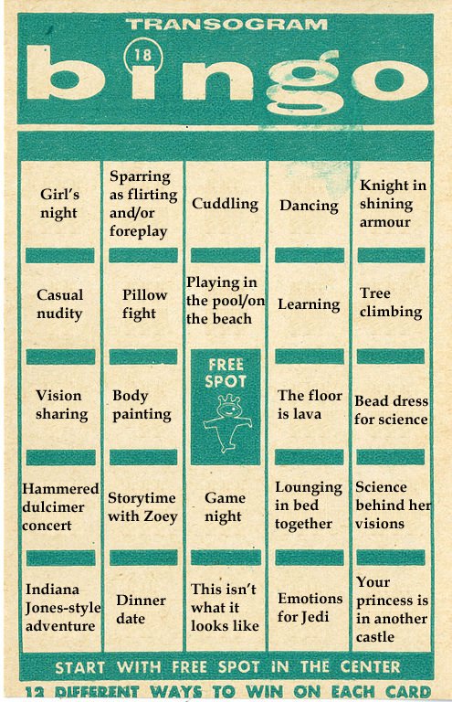 bingo card