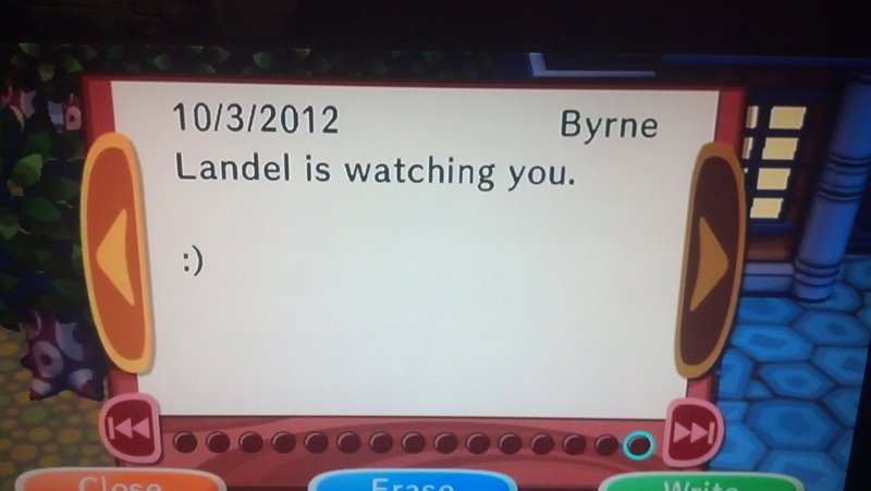 Note that says Landel is watching you :)