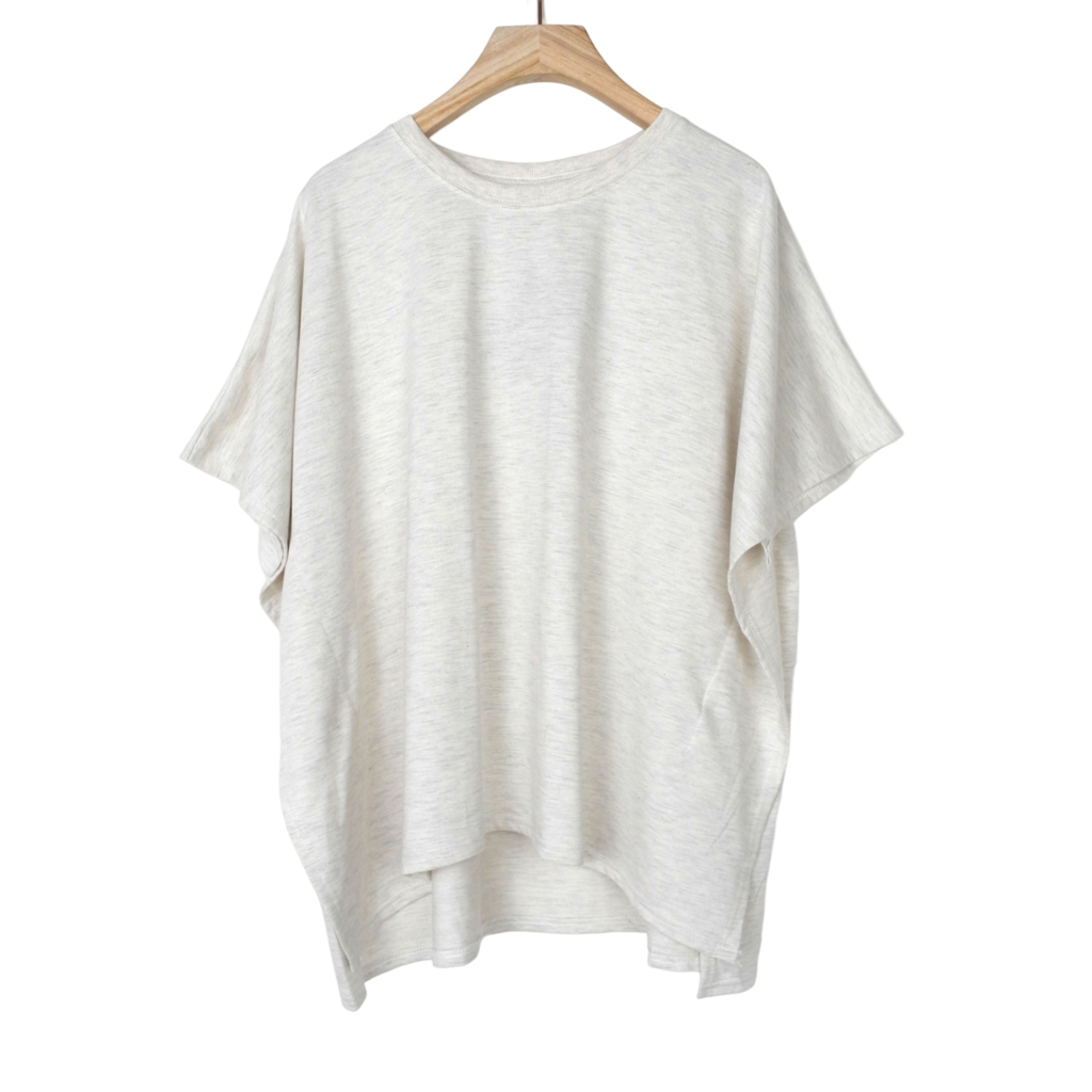 4カラー - マナスリットT #A235 - Tシャツ - コットン・麻 ブラック